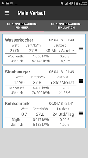 Stromverbrauchsrechner