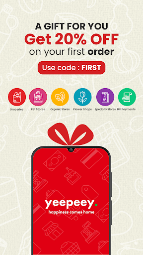 Android application yeepeey - groceries & more screenshort