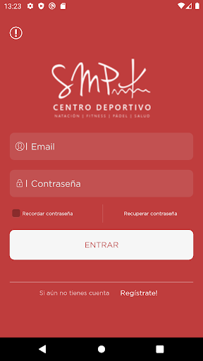 Android application Centro Deportivo SMP screenshort