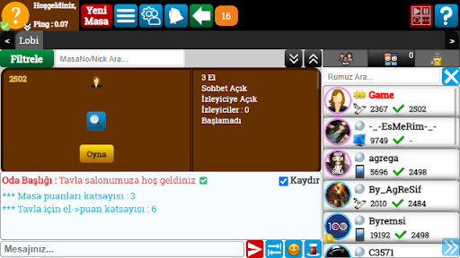 Tavlaci Canlı Tavla Oyunu Oyna Screen 2