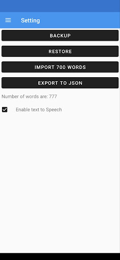 Android application G5 Learn German Flash card screenshort