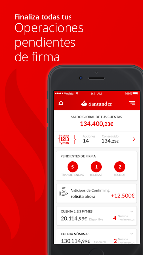 Santander Empresas BETA Screen 2