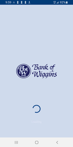 Android application Bank of Wiggins Mobile screenshort
