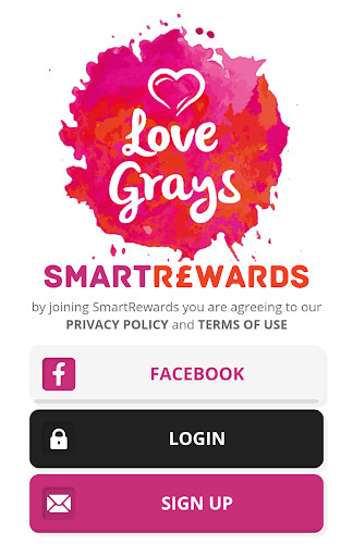 Android application Love Grays Smart Rewards screenshort