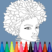 Black African Girl Coloring