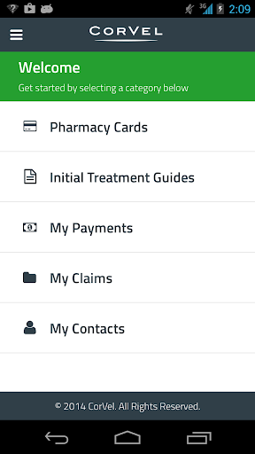 Android application My Care - CorVel Corporation screenshort