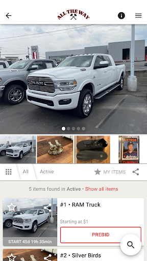 All The Way Auctions Screen 3