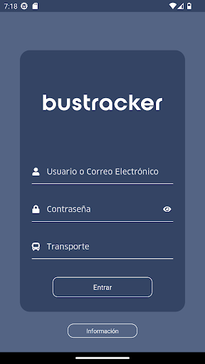 Android application Bustracker screenshort