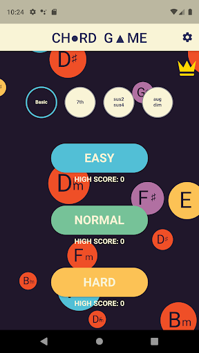 Android application Chord Game screenshort