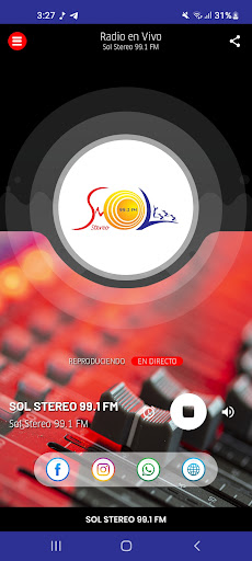 Android application sol stereo screenshort