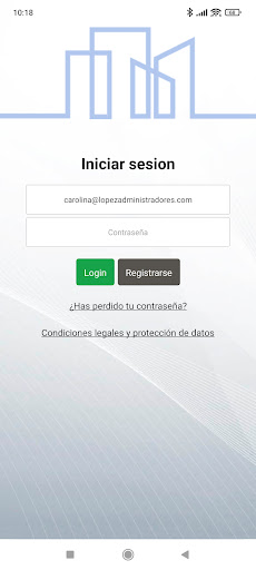 Android application ComuniRed screenshort
