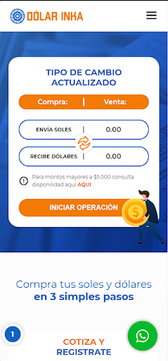 Android application DOLARINKA screenshort