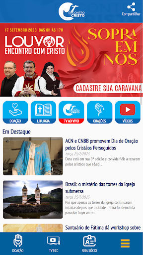 Android application Encontro com Cristo screenshort