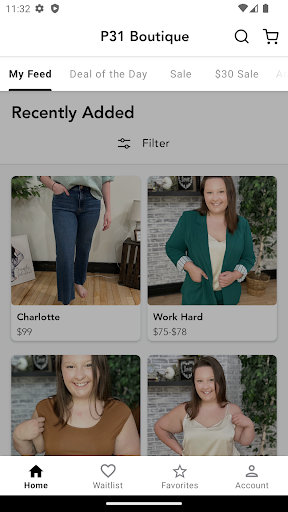 Android application P31 Boutique screenshort