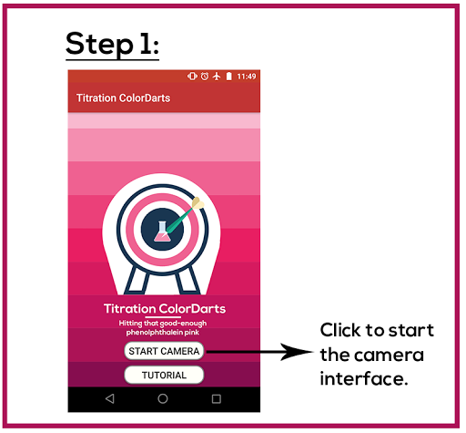 Android application Titration ColorDarts screenshort