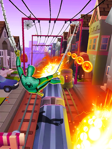 Subway spider hero rush man Screen 2