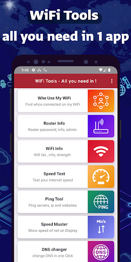 Android application Wifi tools - all you need in 1 screenshort