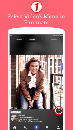 Android application Video Downloader for Funimate screenshort