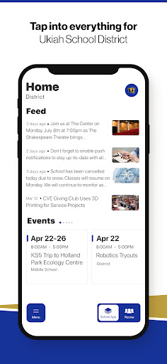 Android application Ukiah School District screenshort