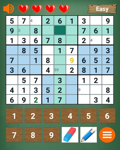 Android application Sudoku Puzzle screenshort