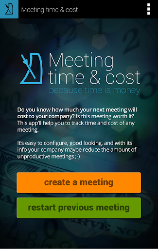 Meeting Time & Cost Screen 3