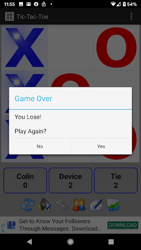 Tic-Tac-Toe Screen 2