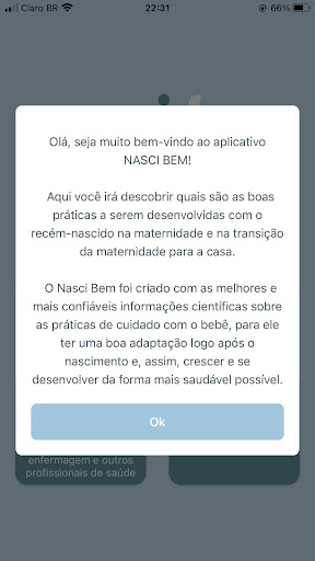 Android application Nasci Bem screenshort