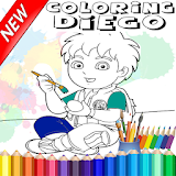 Diego coloring book icon
