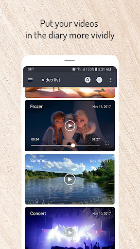Screenshot of POPdiary - diary, journal