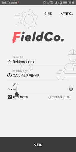 Android application FieldCo. Bariermatic screenshort