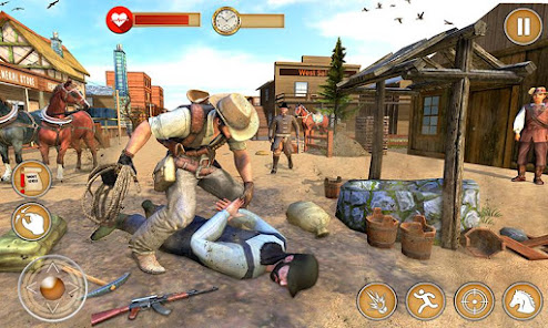 Western Cowboy Gun Shooting Fighter Open World  screenshots 2