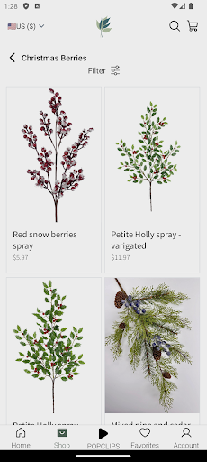 Screenshot of Greenery market