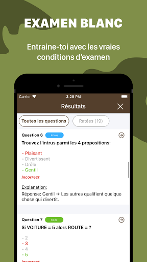 Screenshot of Test d'Aptitude Pour l'Armée
