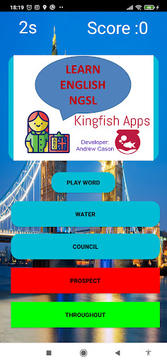 Android application Learn English NGSL Def Quiz 2 screenshort
