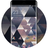 Colorful Sky Theme:Triangle Pixel Live wallpaper icon