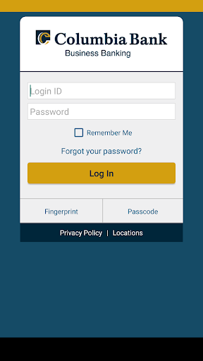 Android application Columbia Bank Business Banking screenshort