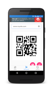 QR and barcode scanner and generator for Android Screenshot