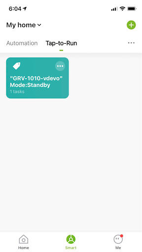 SMARTg Home Screen 2