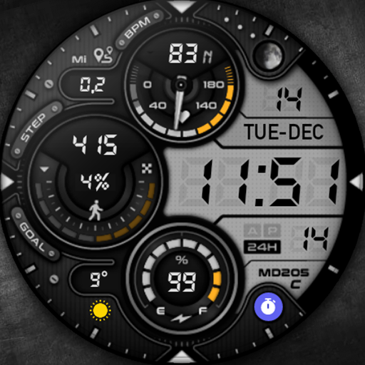 MD205: Digital watch face logo
