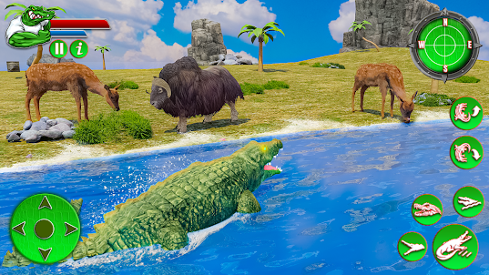 악어 게임: 동물 시뮬레이션 3D