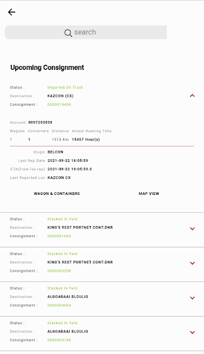 Android application Transnet Online screenshort