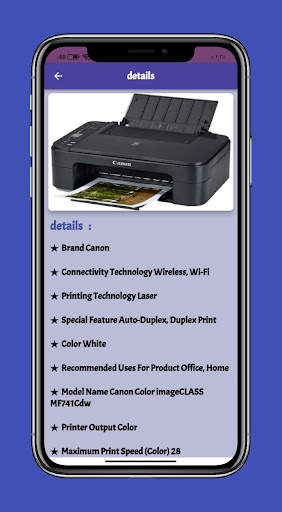 Android application canon PIXMA TS3350 Guide screenshort