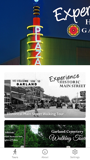 Android application Experience Historic Garland screenshort