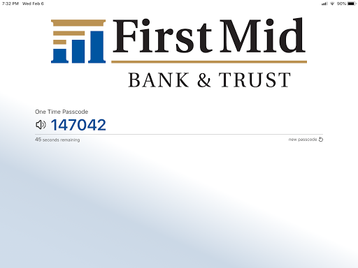 First Mid Business Token Screen 2