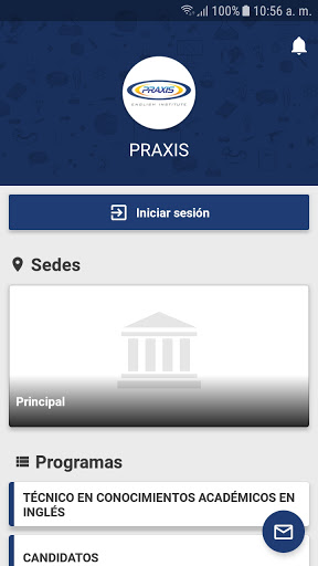 Android application PRAXIS screenshort