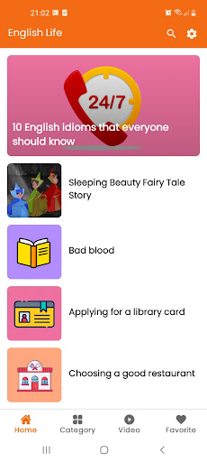 Android application English - Ingliz tili screenshort