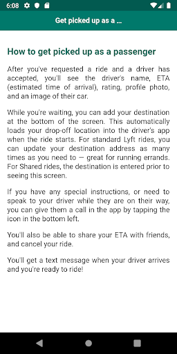 User guide for Lyft Screen 3