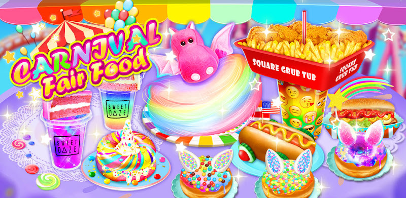 Unicorn Chef Carnival Fair Food: Games for Girls