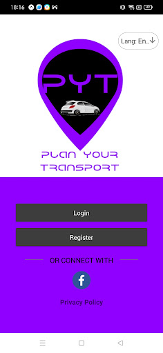 Android application Plan Your Transport screenshort
