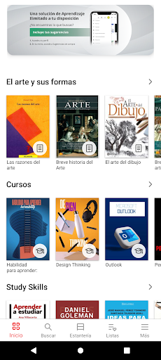 Android application BFXC, colección Odilo screenshort